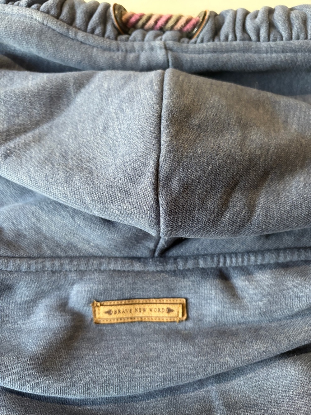 Naketano blue long hoodie hooded sweatshirt dress women’s large cowl neck - Picture 12 of 12